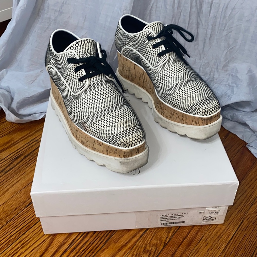 Stella McCartney Scarpa Tess.S.Gomma Baines/Paris Bio Creta White Black/White